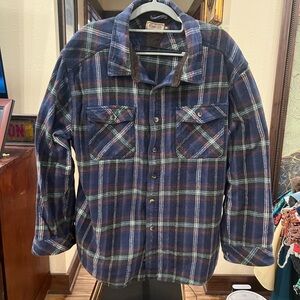 Men's Plaid Shirt Flannel - Blue and Green